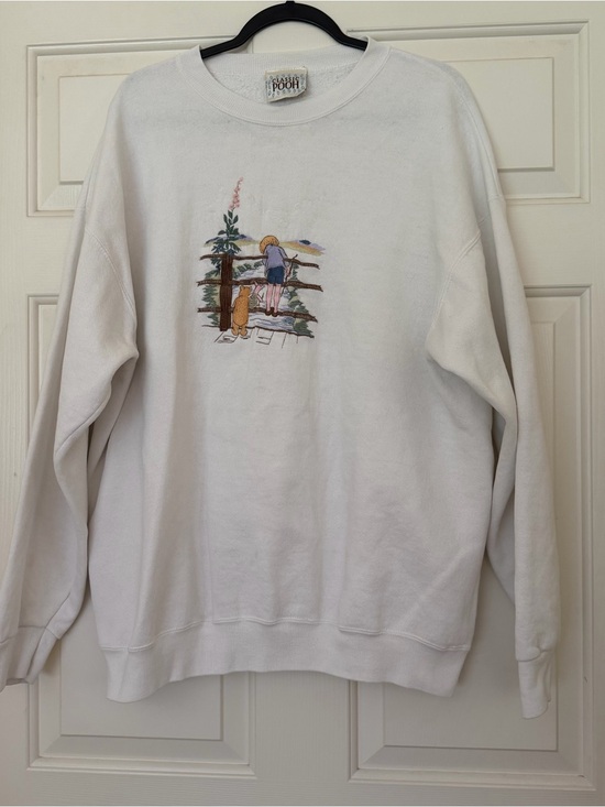 Disney Tops - Vtg Classic Pooh Christopher Robin Piglet Embroidered Sweatshirt Winnie The XL